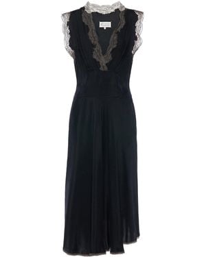 Maison Margiela Silk Midi Dress - Black