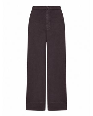 Transit Pantaloni palazzo a vita alta - Viola