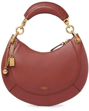 Chloé Banana Leather Shoulder Bag - Pink