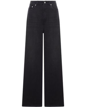 Ganni Jeans baggy in denim - Blu
