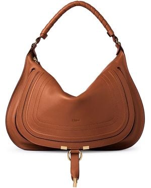 Chloé Marcie Soft Leather Shoulder Bag - Brown