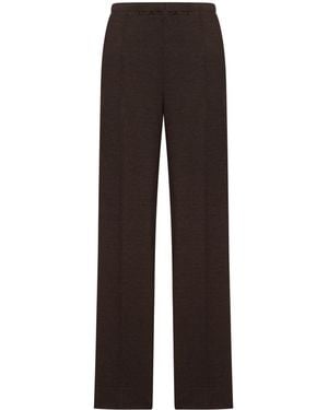 Miu Miu Knit Pants With Fabric Stitch - Brown