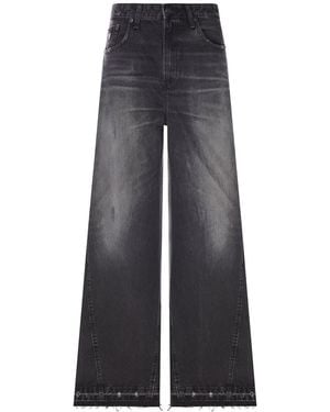 Lois Skater Flare Jeans With A Vintage-Effect Washed Finish - Blue