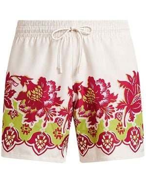 Etro Swimwear With Placed Floral Print - White