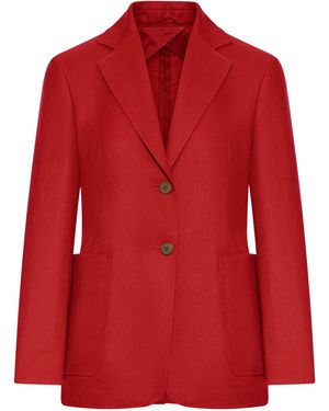 Max Mara Single-Breasted Volonta Jacket - Red