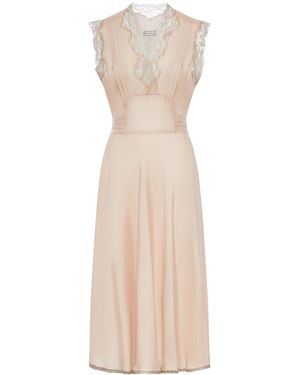 Maison Margiela Abito midi in seta - Neutro