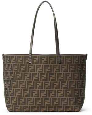 Fendi Roll Medium Shopper - Brown