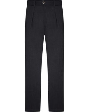Incotex Straight-Leg Tailored Pants With Side Adjusters - Blue