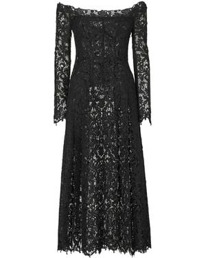 Fendi Macrame Lace Dress - Black