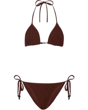 Hunza G Gina Beaded Bikini - Brown