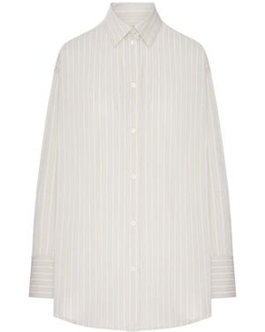 TOTEME Camicia a righe oversize - Bianco