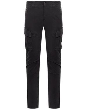 C.P. Company Straight-Fit Cargo Trousers With Flap Pockets - Black