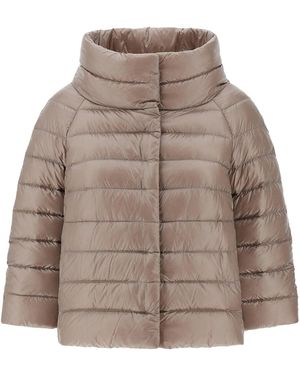 Herno Mini cappa sofia con maniche in nylon ultralight - Marrone