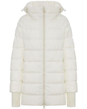 Herno Long Down Jacket With Hood - White