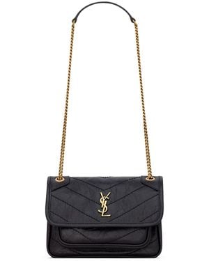 Saint Laurent Borsa niki mini in pelle vintage - Bianco