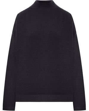Transit Wool Blend High Neck Sweater - Blue