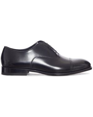 Doucal's Oxford stringata in pelle lucida - Blu