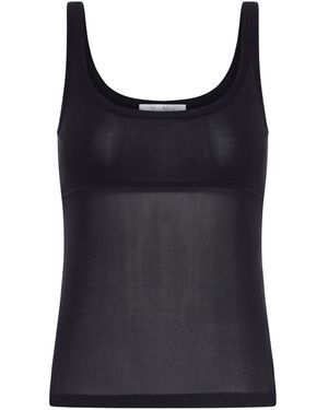 Max Mara Biada Wide Neckline Top - Black