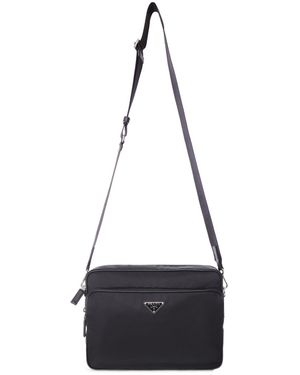 Prada Re-nylon And Leather Shoulder Bag - White