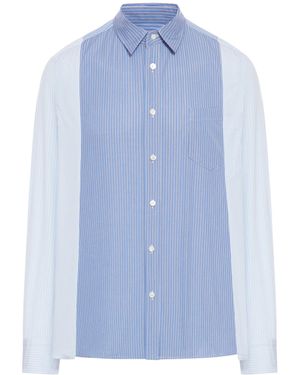 Sacai Striped Cotton Poplin Shirt - Blue