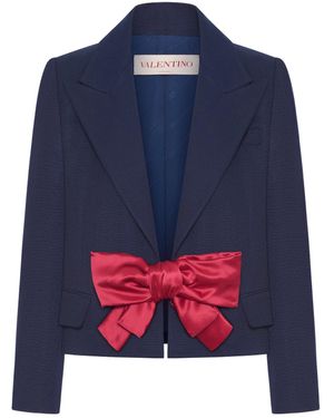 Valentino Garavani Giacca chiusura a fiocco - Blu