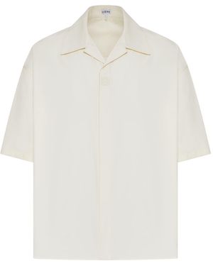 Loewe Short-Sleeved Cotton Shirt - White