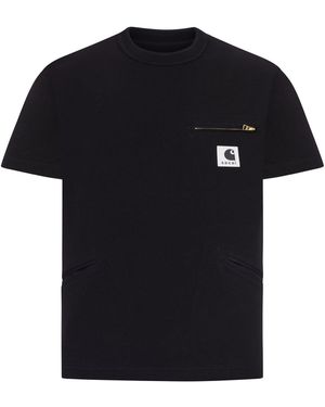 SACAI X CARHARTT WIP Cotton Jersey T-shirt - Black