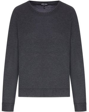 Giorgio Armani Anthracite Crew-Neck Sweater - Gray