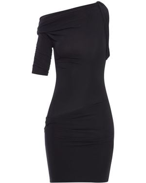Jacquemus Draped Mini Dress - Black