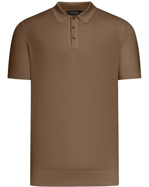 Nome G Short-Sleeved Cotton Tennis Polo - Brown