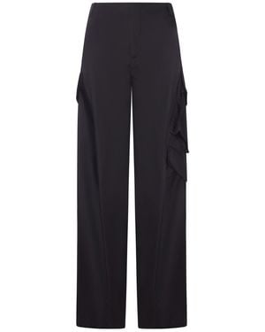 Alaïa Taffeta Cargo Trousers - Blue
