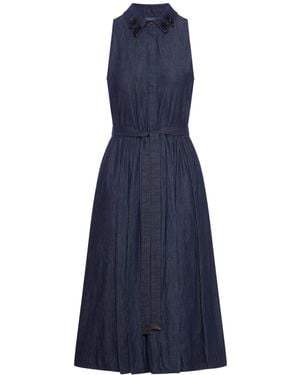 Max Mara Abito smanicato in denim - Blu