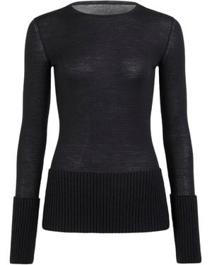 Alaïa Crew Neck Top - Black