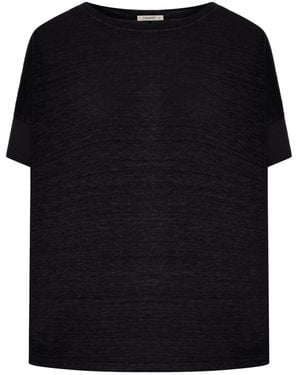 Transit Oversized T-shirt Made Of Double Fabric - Black