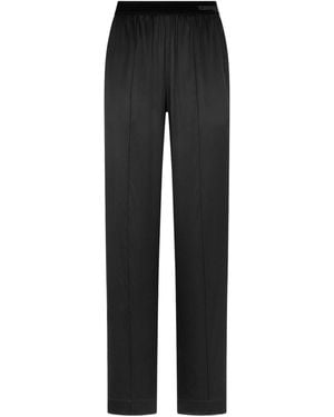 Tom Ford Stretch Silk Satin Trousers - Black