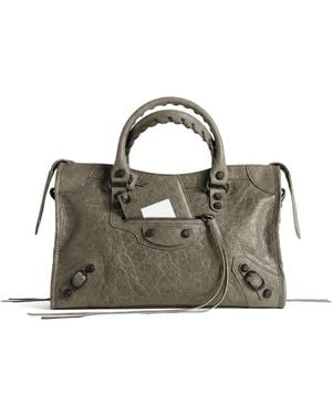 Balenciaga Borsa le city piccola in pelle di agnello arena con finiture ottone - Verde