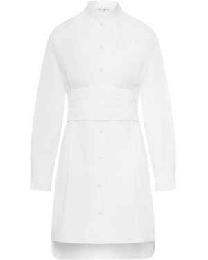 Alaïa Cotton Poplin Wallet Dress - White