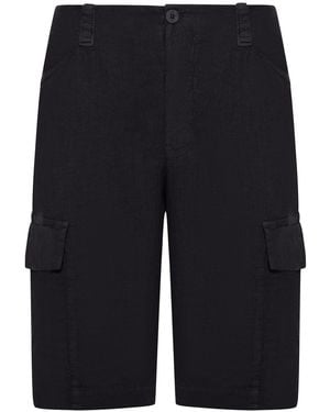 Transit Linen Cargo Bermuda Shorts - Blue