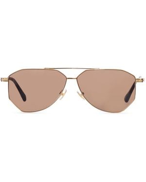 Bottega Veneta Occhiale da sole aviator in metallo - Rosa
