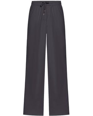 Brunello Cucinelli Wide Leg Trousers With Drawstring - Blue