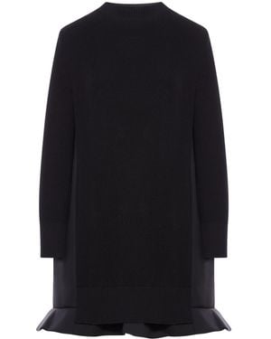 Sacai Abito in neoprene con inserti in maglia - Blu