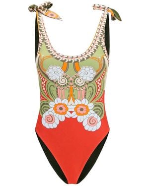La DoubleJ Pammy Reversible One-Piece Swimsuit - Red