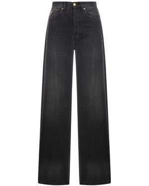 Lois Skater Loose Wide Leg Jeans - Blue