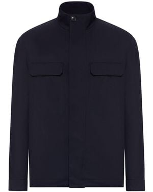 ZEGNA Field jacket in twill - Blu