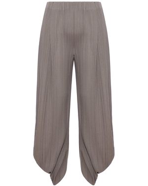 Giorgio Armani Pleated Jersey Pants - Gray