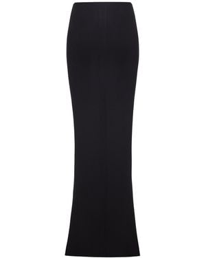 Rick Owens Gonna lunghezza maxi con spacco sul retro - Nero