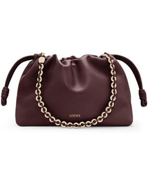 Loewe Borsa media flamenco in morbida nappa d`agnello - Marrone