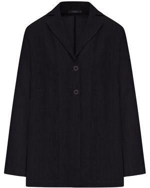 Transit Single-breasted Linen Jacket - Blue