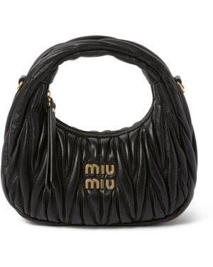 Miu Miu Wander Mini Hobo Bag - Black