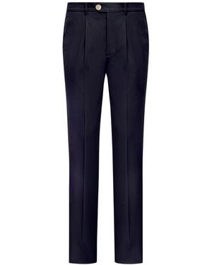 Brunello Cucinelli Cotton Blend Chino Trousers - Blue